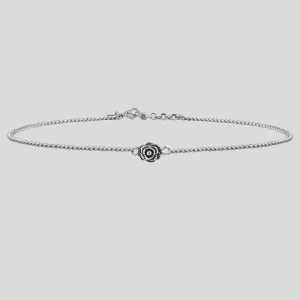 MAE. Little Rose Silver Chain Choker