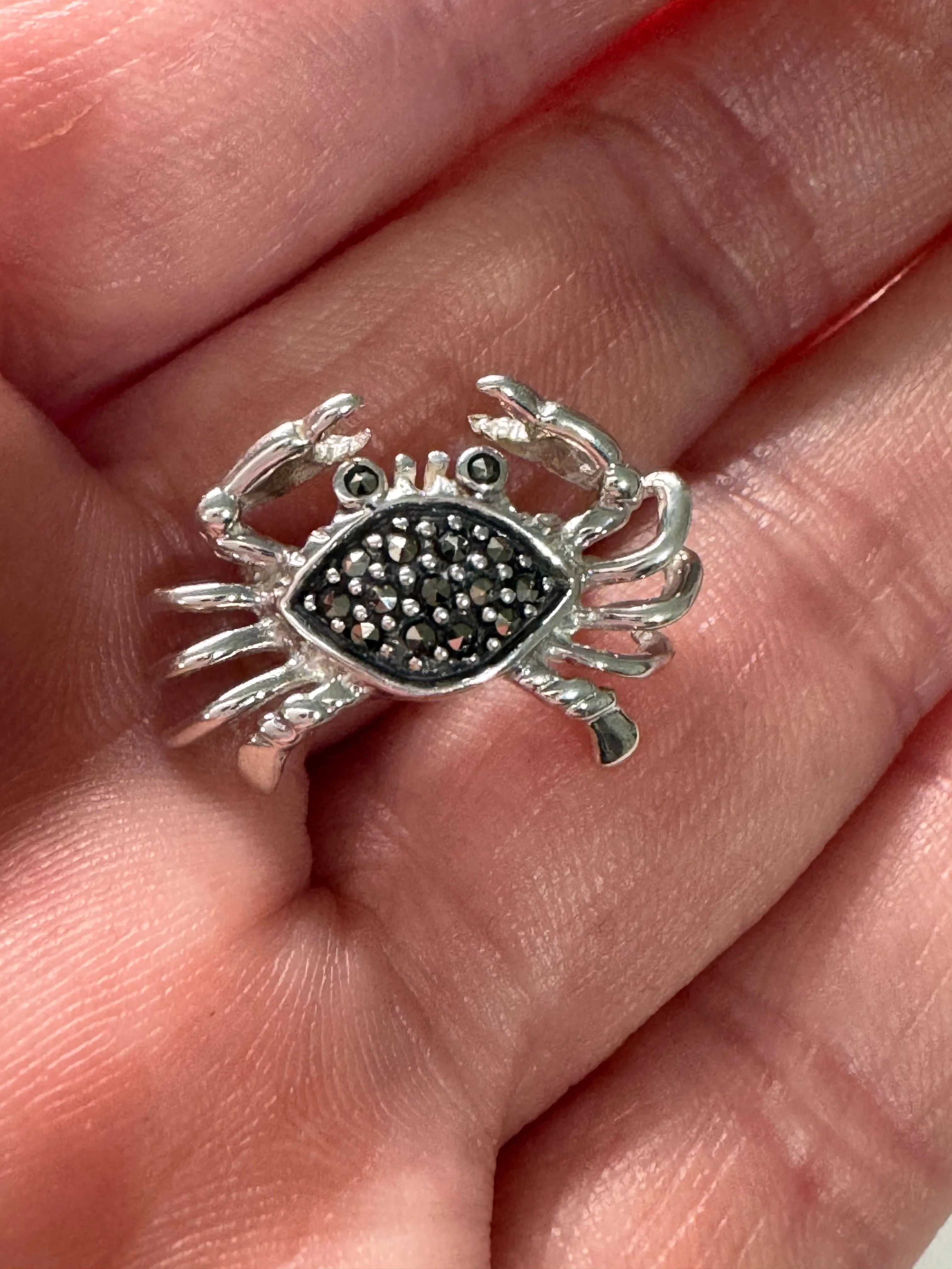 Marcasite Crab Brooch