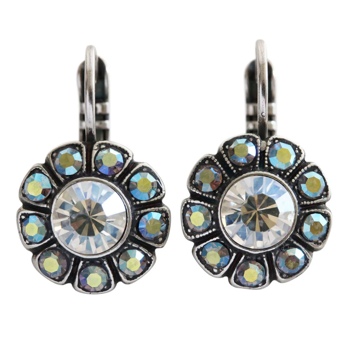 Mariana "Ice" Silver Plated Lovable Daisy Crystal Earrings, 1131 512