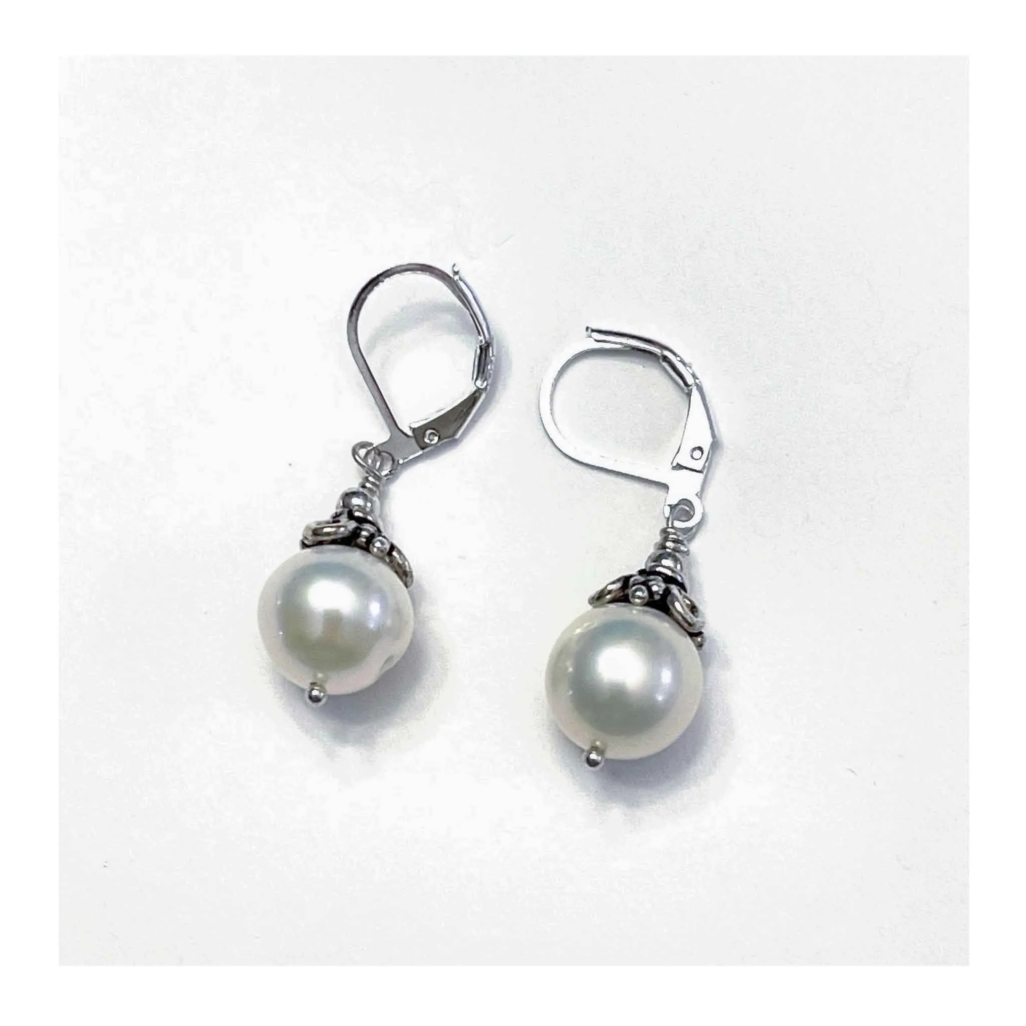 MEH Freshwater Pearls with Silver Earrings II