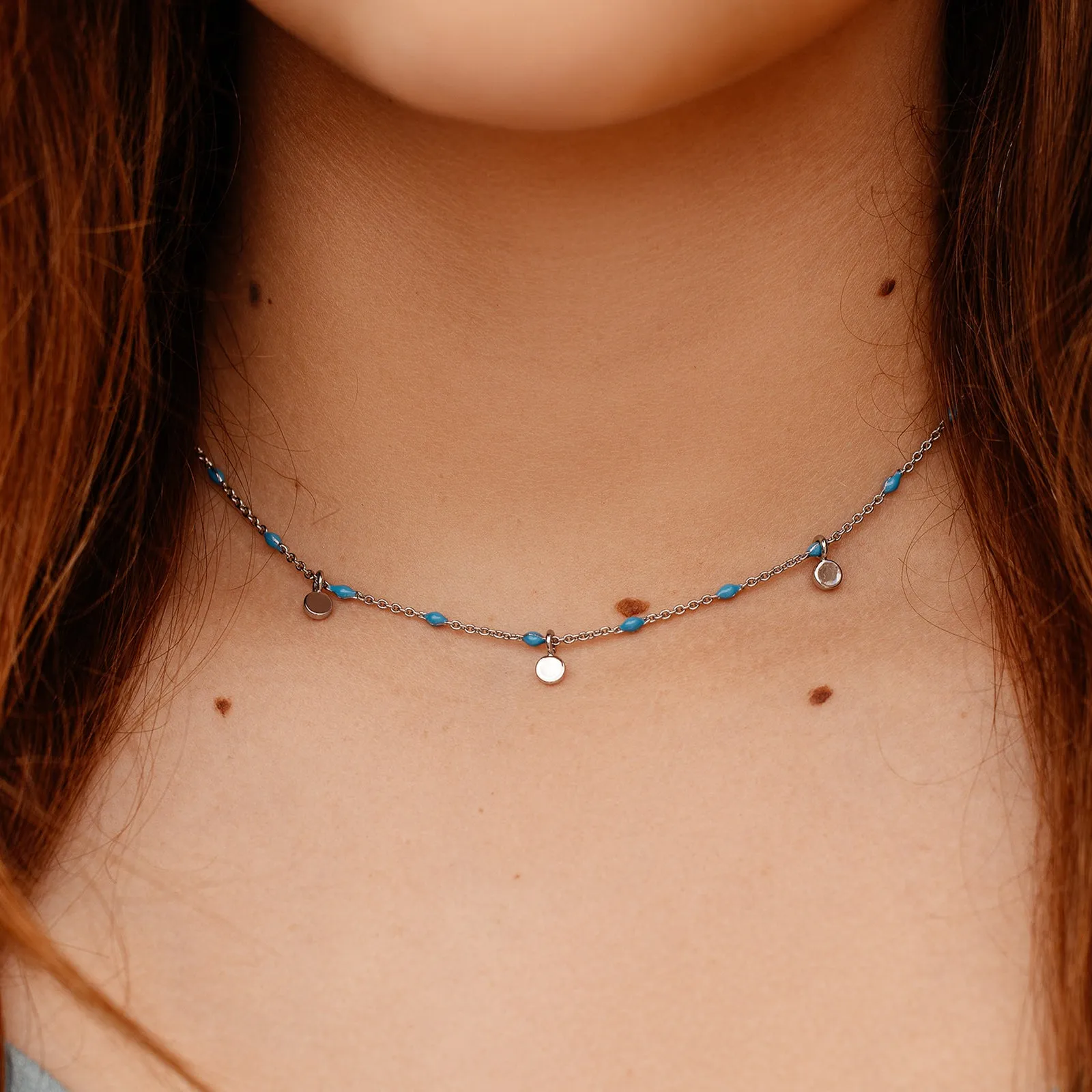 Mini Coin Beaded Choker