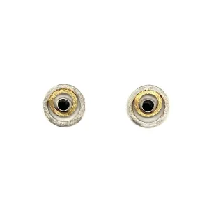 Onyx Circle Studs