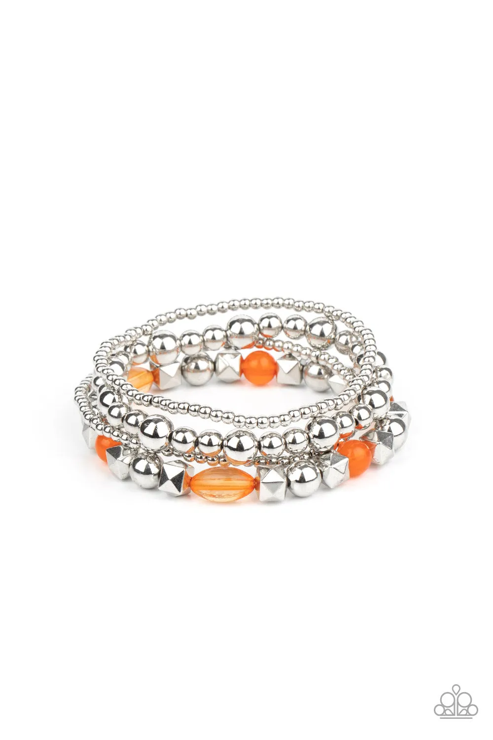 Open Door Jewelry - Babe-alicious - Orange Bracelet - Paparazzi Accessories