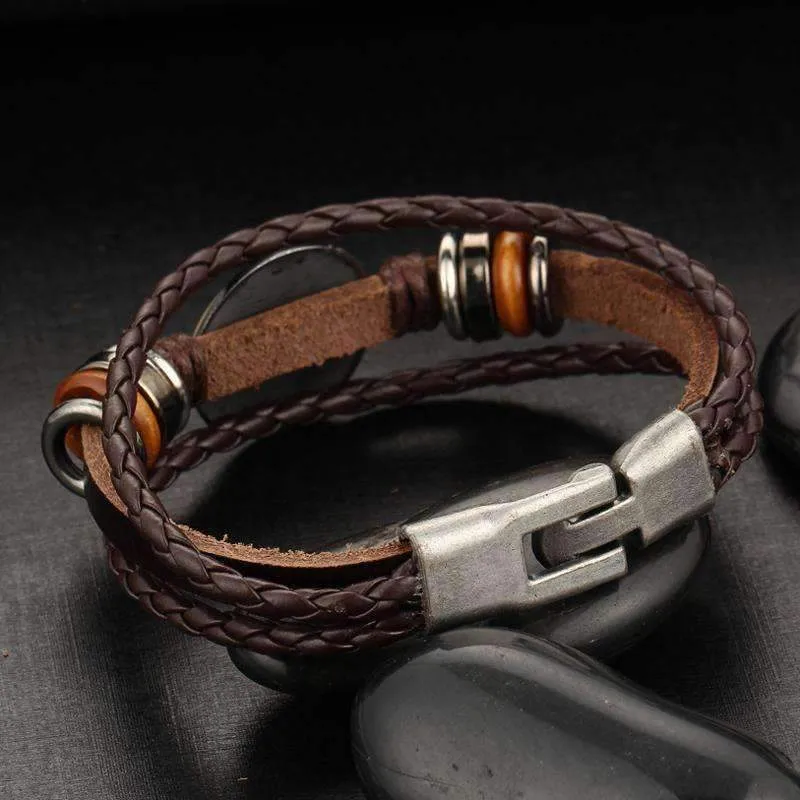 Oroskópio Leather Rope Zodiac Bracelet