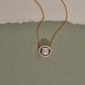 Oval Cluster Diamond Necklace