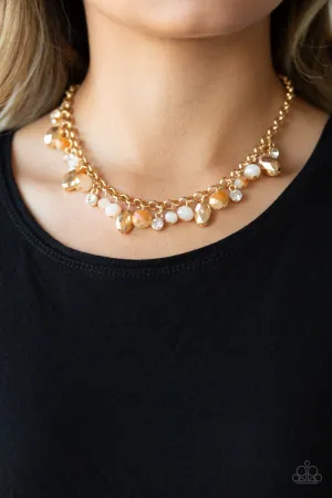 Paparazzi Downstage Dazzle - Gold Necklace