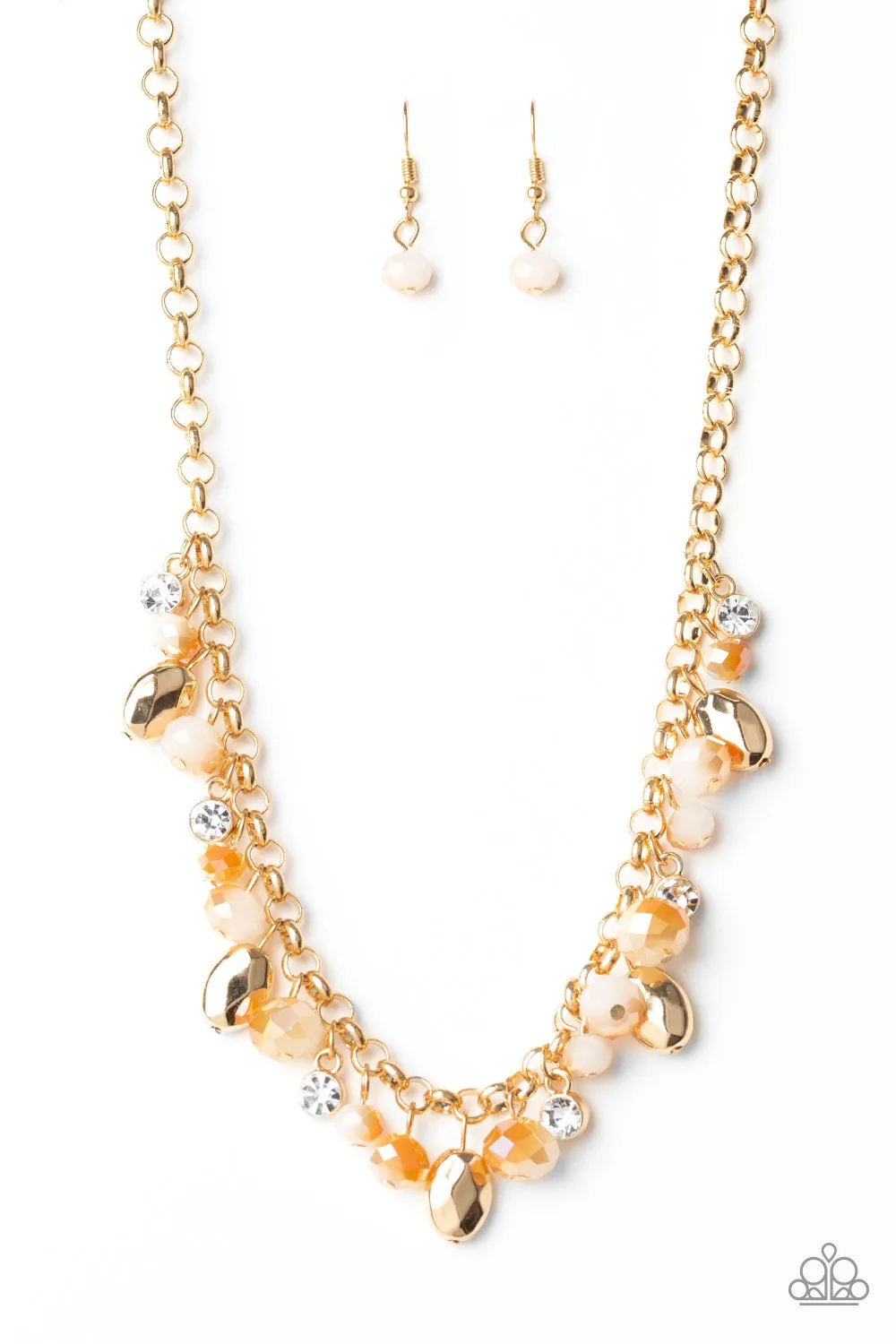 Paparazzi Downstage Dazzle - Gold Necklace