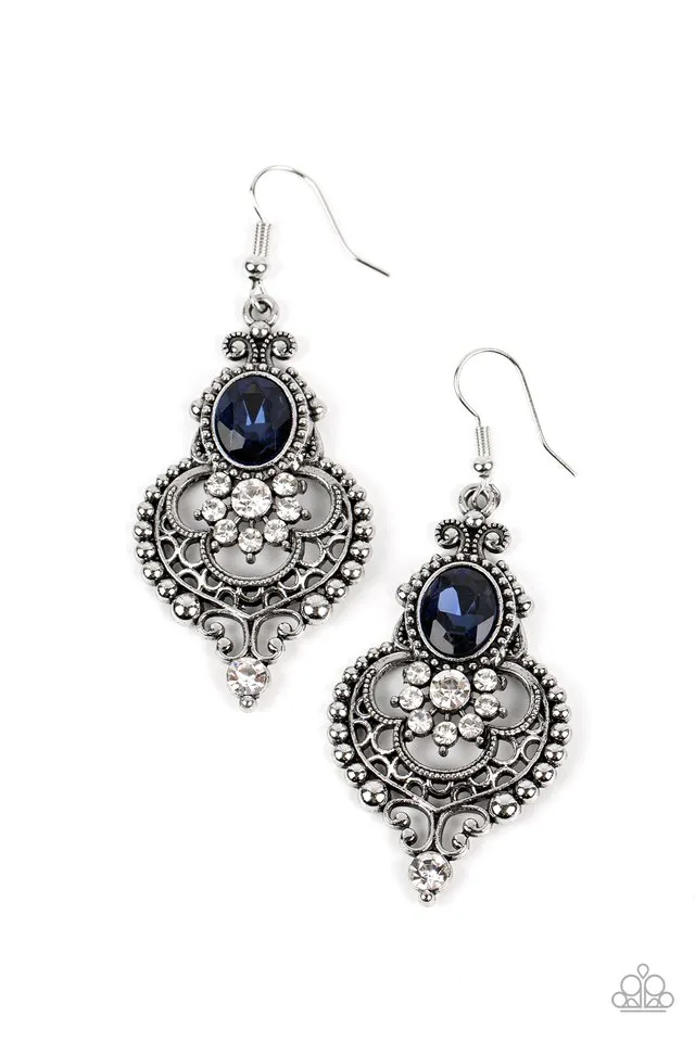 Paparazzi Earring ~ Castle Chateau - Blue