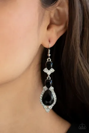 Paparazzi Earring ~ Fully Flauntable - Black