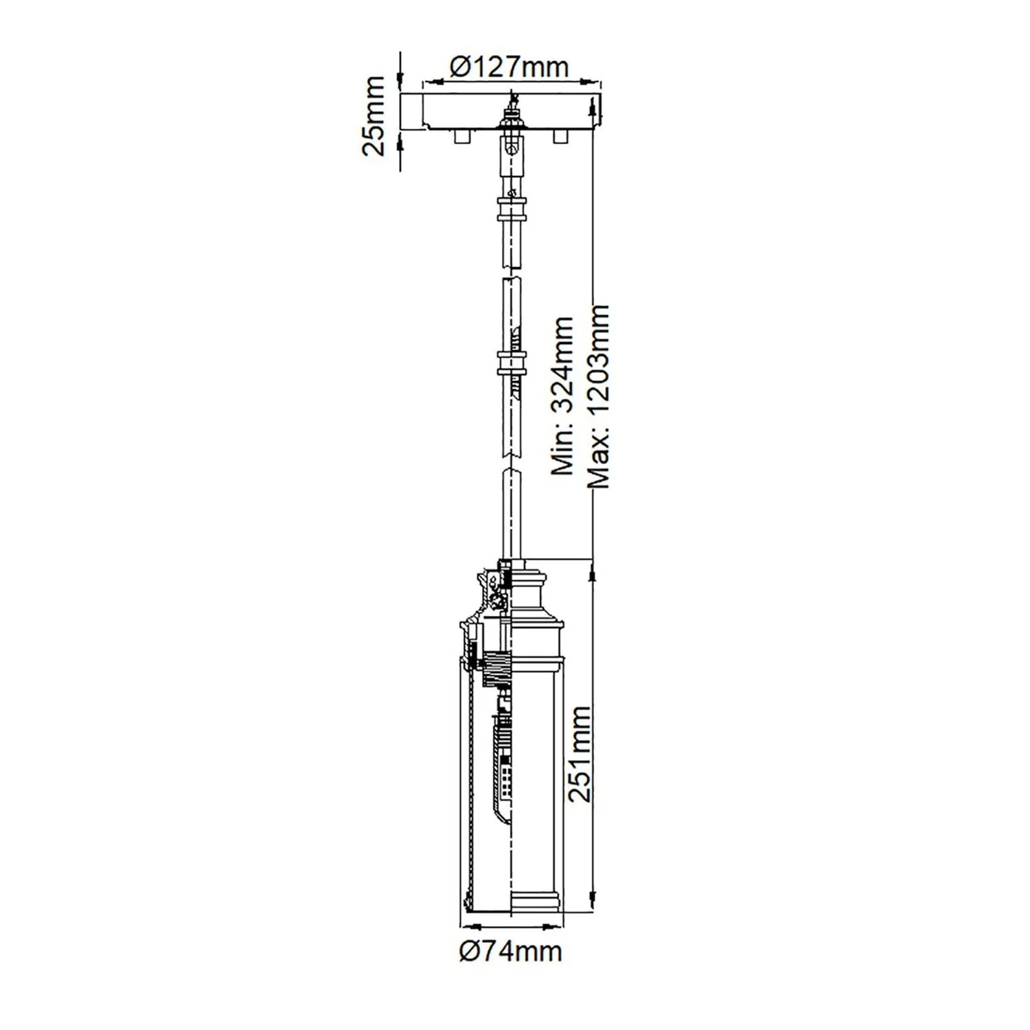 Payne 1lt Mini Pendant Light G9 in Polished Chrome Elstead Lighting - ELS.FE-PAYNE-MPBATH