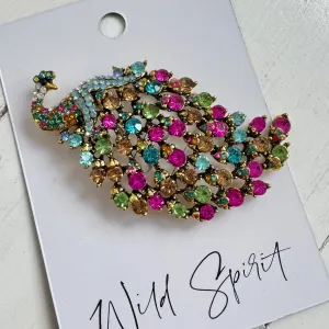 Peacock Brooch