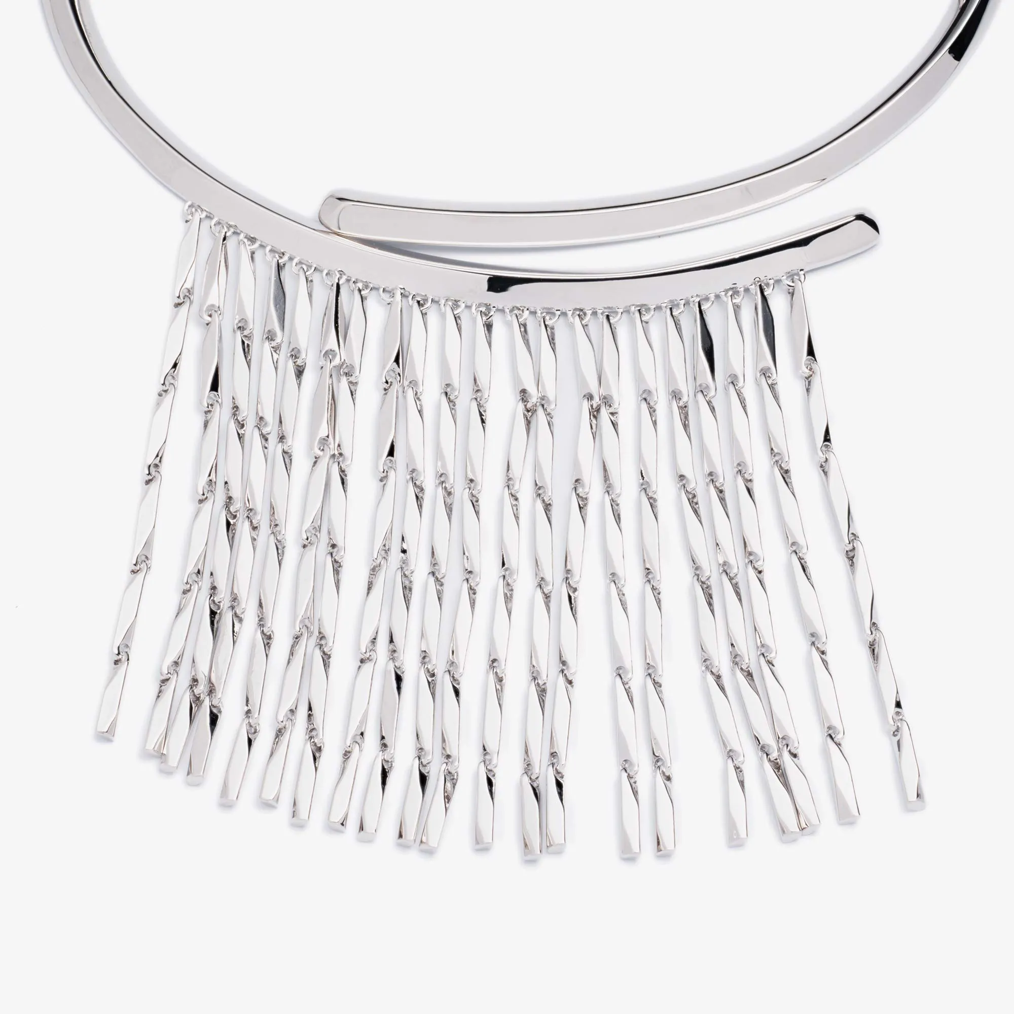 PEAKED FRINGE COLLAR