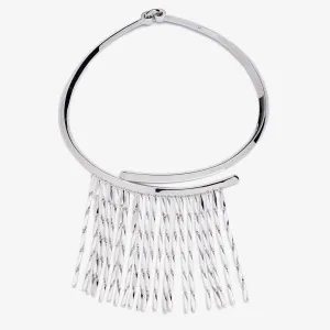 PEAKED FRINGE COLLAR