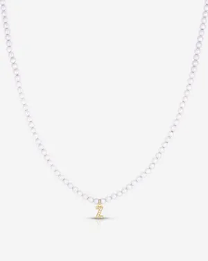 Pearl   Pavé Initial Choker