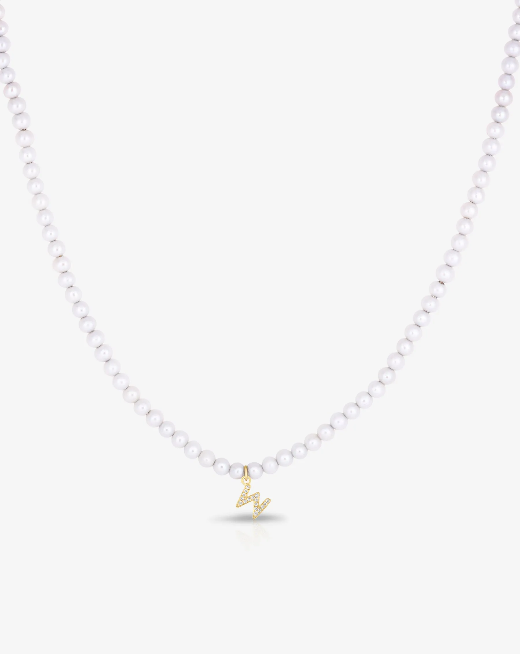 Pearl   Pavé Initial Choker