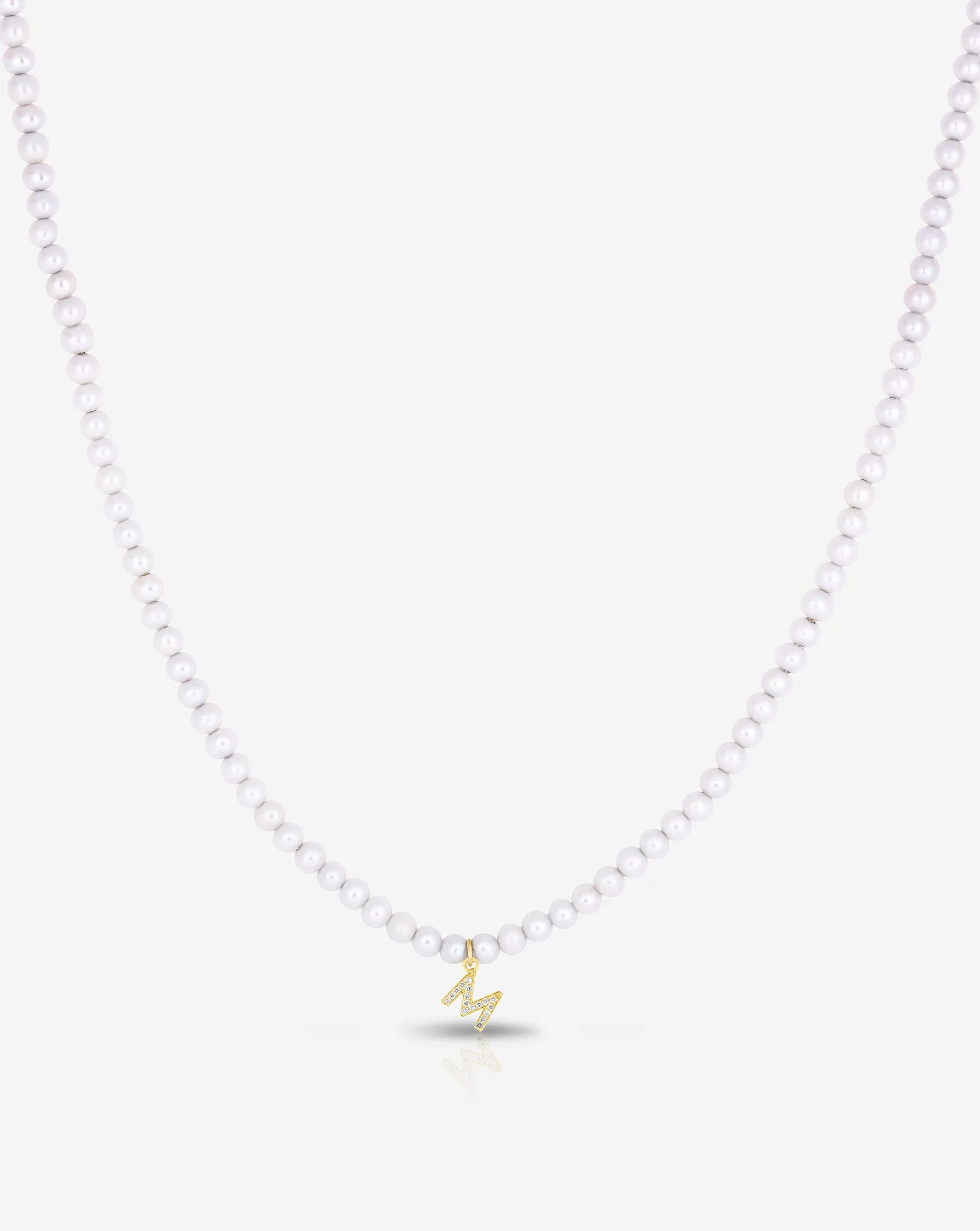 Pearl   Pavé Initial Choker