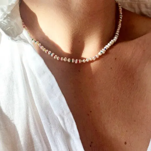 Pearl with Myuki beads clasp Necklace