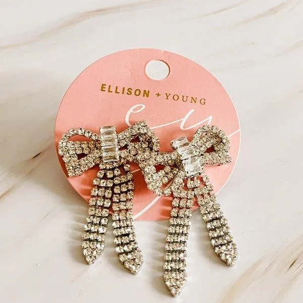 Perfectly Tied Bow Shine Earrings