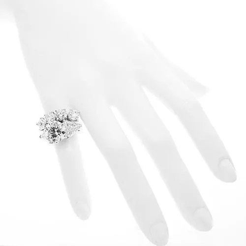 Platinum 950 Custom Diamond Bridal Set 13.05 Ctw