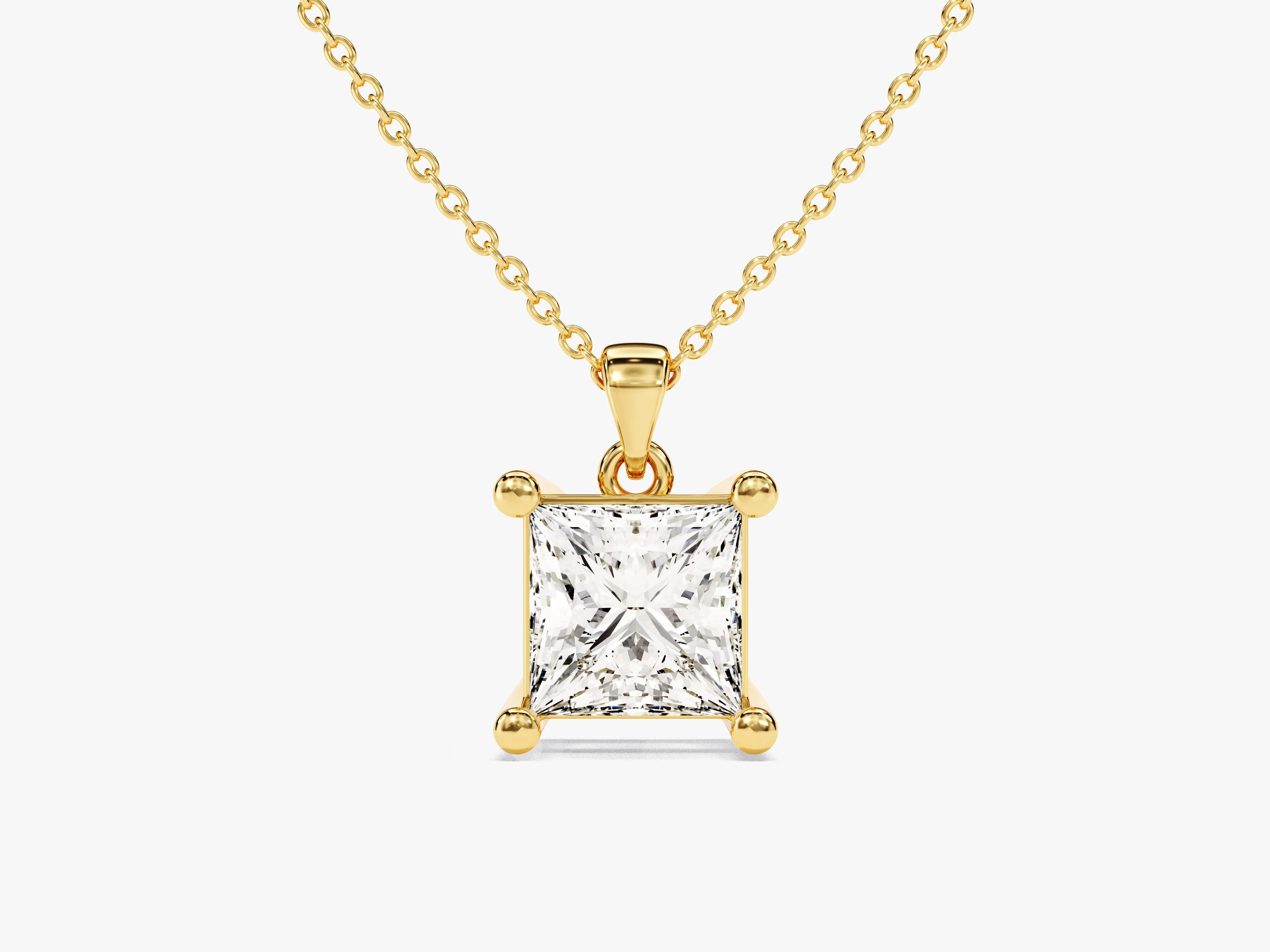 Princess Cut Moissanite Solitaire Pendant (1.00 CT)