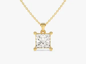 Princess Cut Moissanite Solitaire Pendant (1.00 CT)