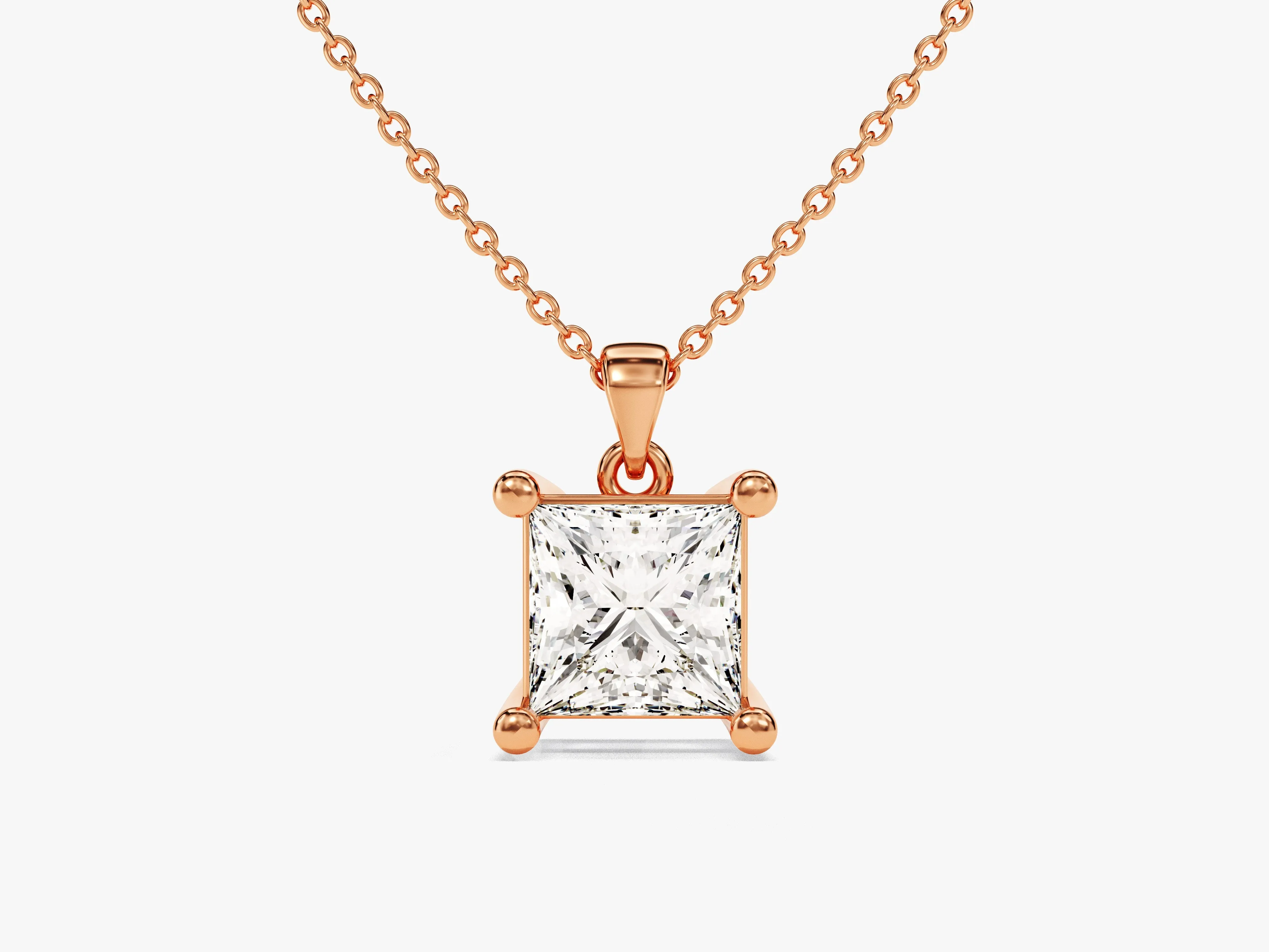 Princess Cut Moissanite Solitaire Pendant (1.00 CT)