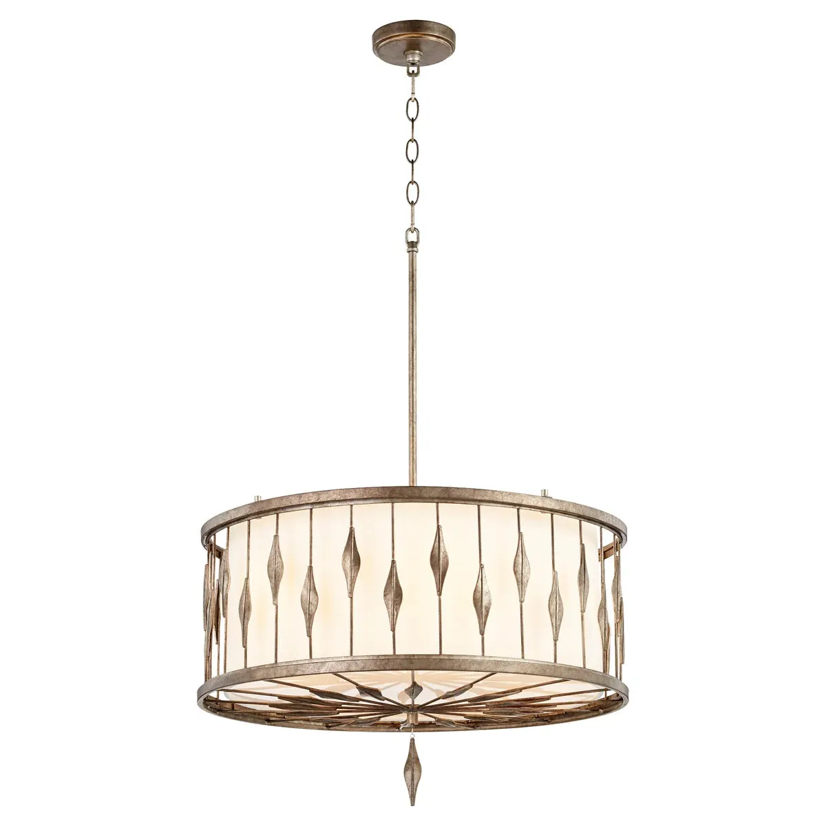 Quorum Cordon 855-6-91 Drum Pendant - Persian Gray 6lt Transitional