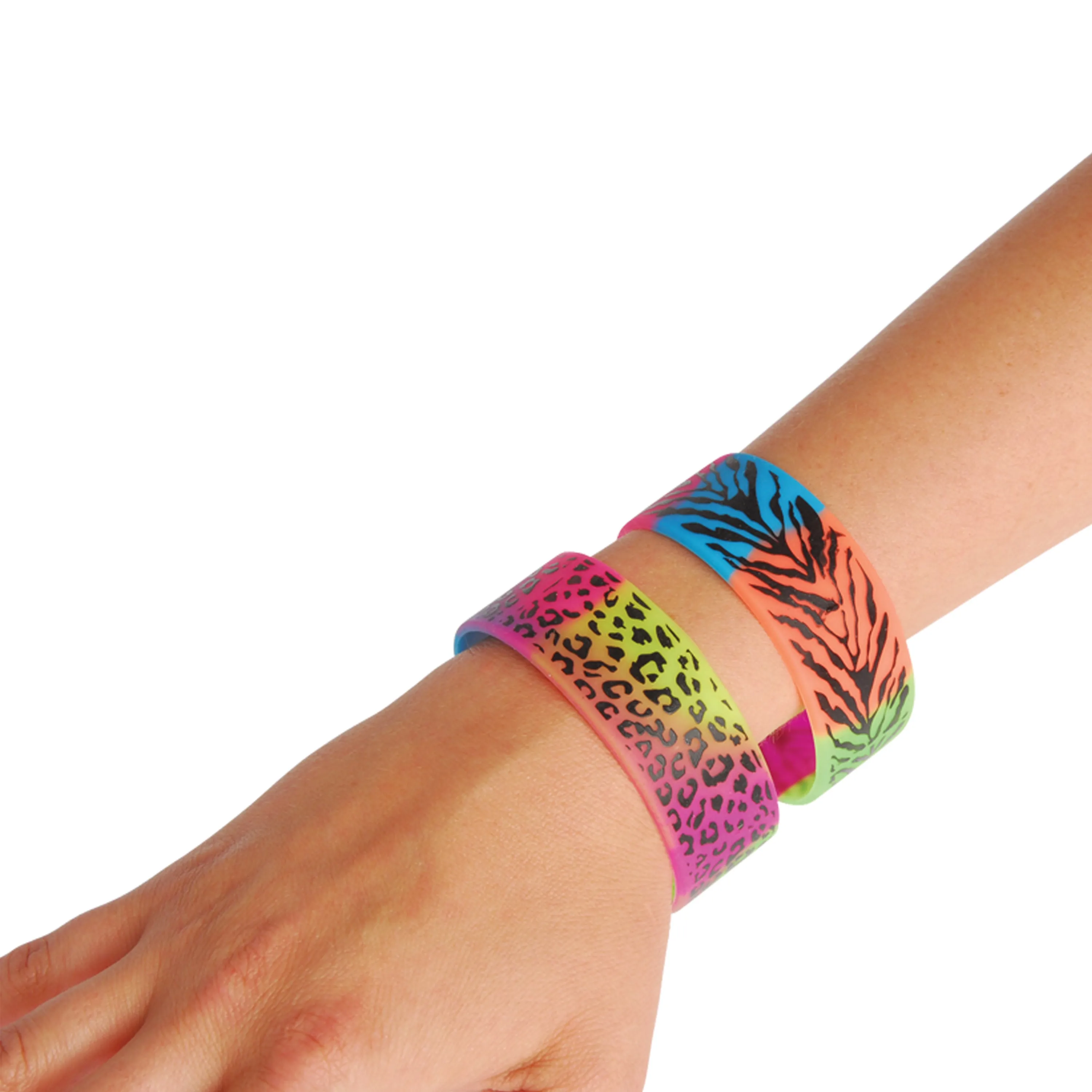 Rainbow Animal Print Bracelets Party Favor (1 Dozen)