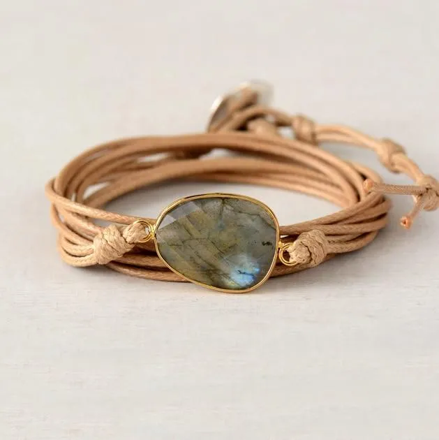 Rope Wrap Labradorite Bracelet