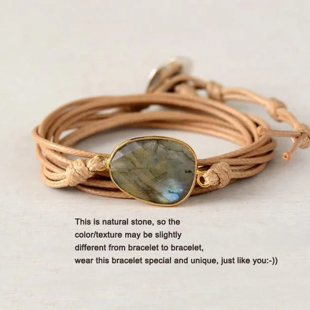 Rope Wrap Labradorite Bracelet