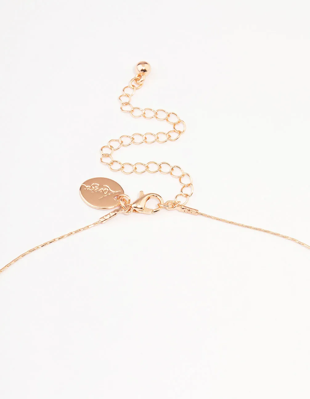 Rose Gold Plated Freshwater Pearl Dotted Fine Necklace