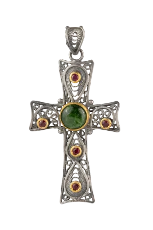 Ruby Cross Pendant