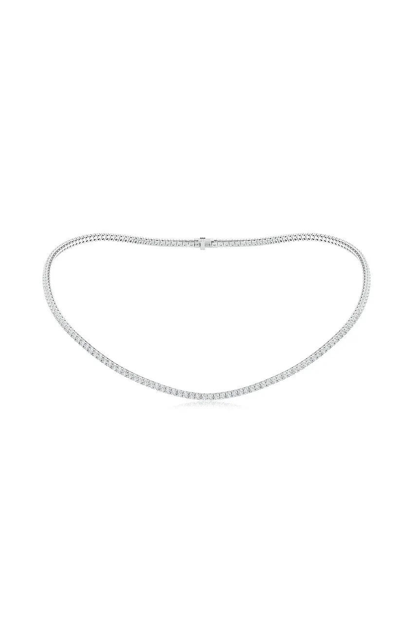 Shangri-La 14K Gold and Diamond Prong Set Tennis Necklace