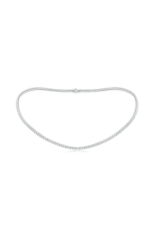 Shangri-La 14K Gold and Diamond Prong Set Tennis Necklace