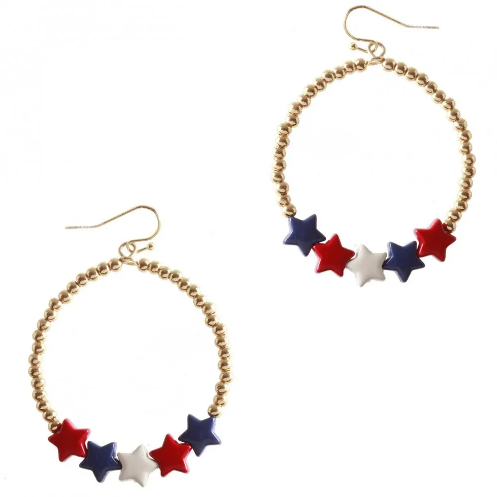 Shining Star Beaded Hoops