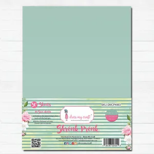 Shrink Prink - Dull Green Frosted Glass Sheet - Pack of 50 Sheets