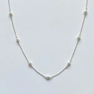 Small Pearl Station Necklace