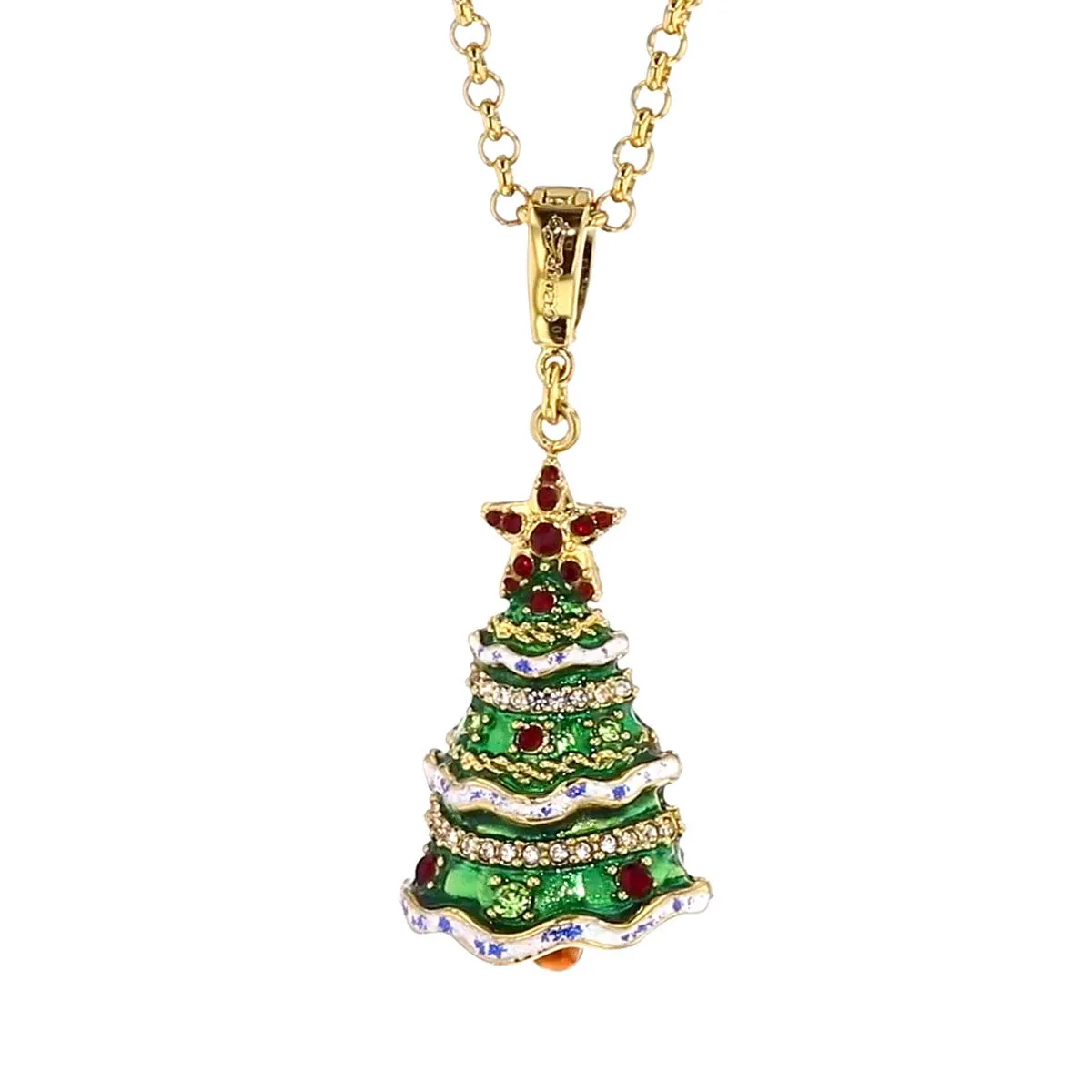 Sparkling Christmas Tree Enhancer Charm by Ritzy Couture DeLuxe - 18k Gold Plated Brass