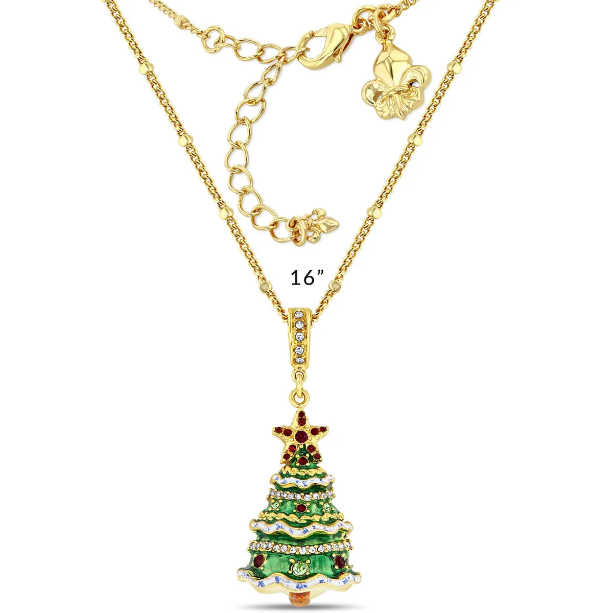 Sparkling Christmas Tree Enhancer Charm by Ritzy Couture DeLuxe - 18k Gold Plated Brass