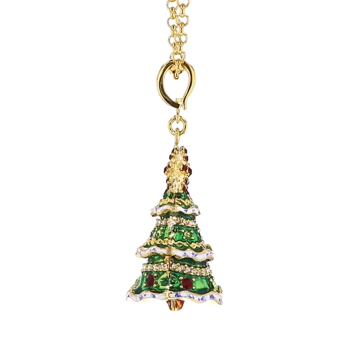 Sparkling Christmas Tree Enhancer Charm by Ritzy Couture DeLuxe - 18k Gold Plated Brass