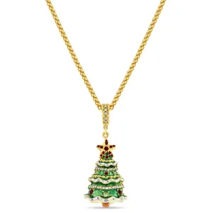 Sparkling Christmas Tree Enhancer Charm by Ritzy Couture DeLuxe - 18k Gold Plated Brass