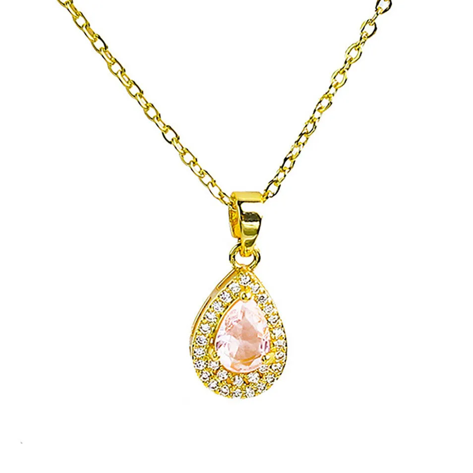 Sparkling Colored Gemstone Necklace - Fluffy