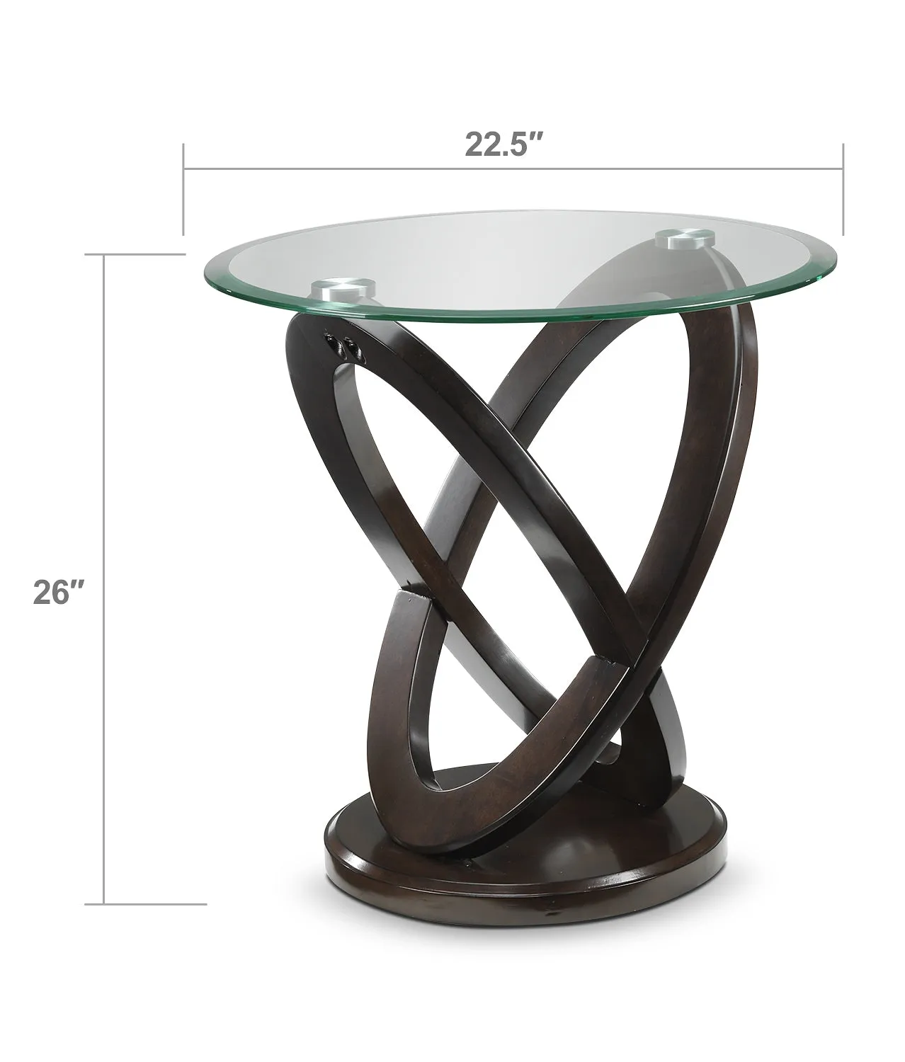 Stark End Table - Brown Cherry