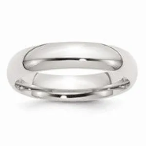 Sterling Silver 5mm Comfort Fit Wedding Band Ring