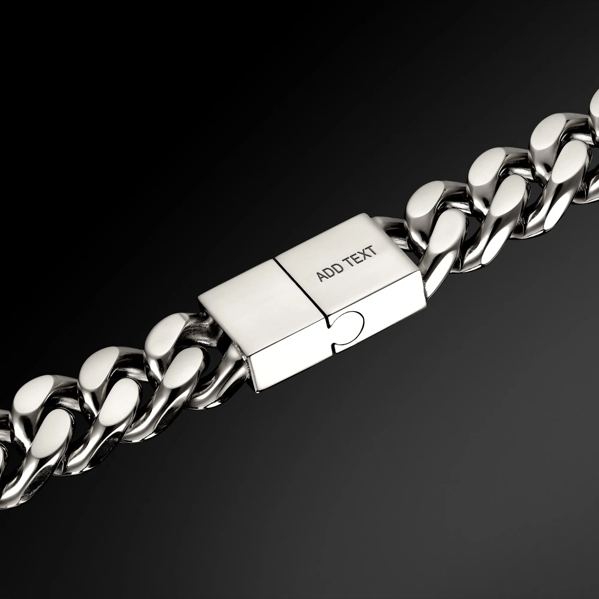 The Beveled Cuban Chain 11mm - Silver RG1020