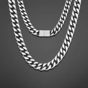 The Beveled Cuban Chain 11mm - Silver RG1020