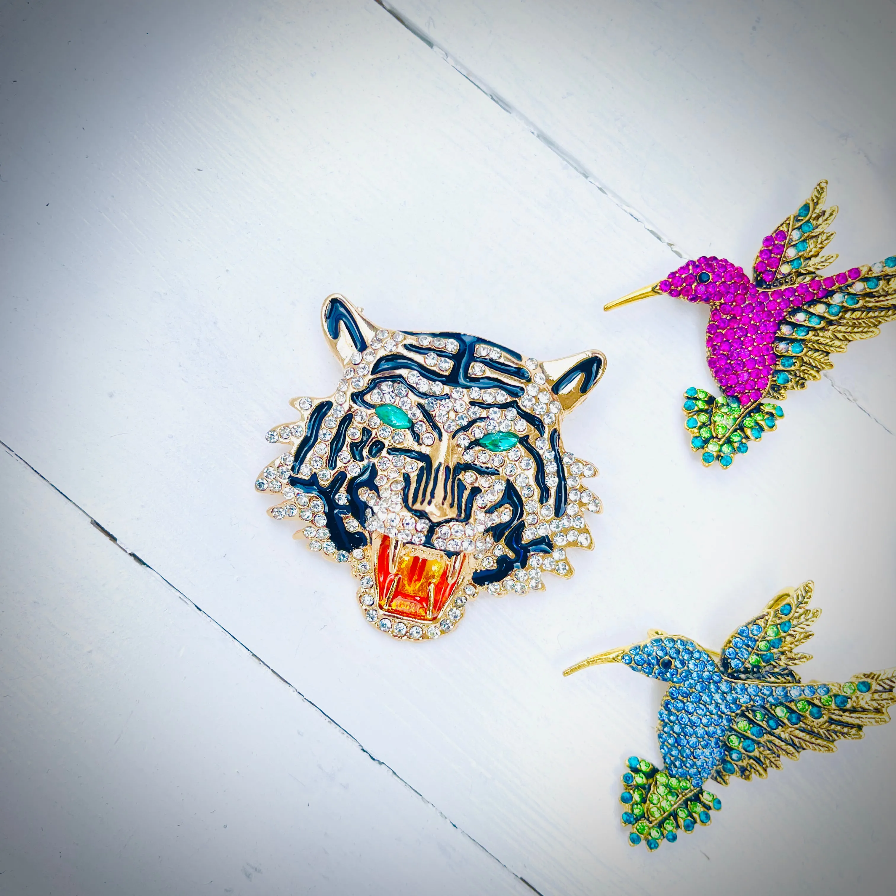 Tiger Head Brooch