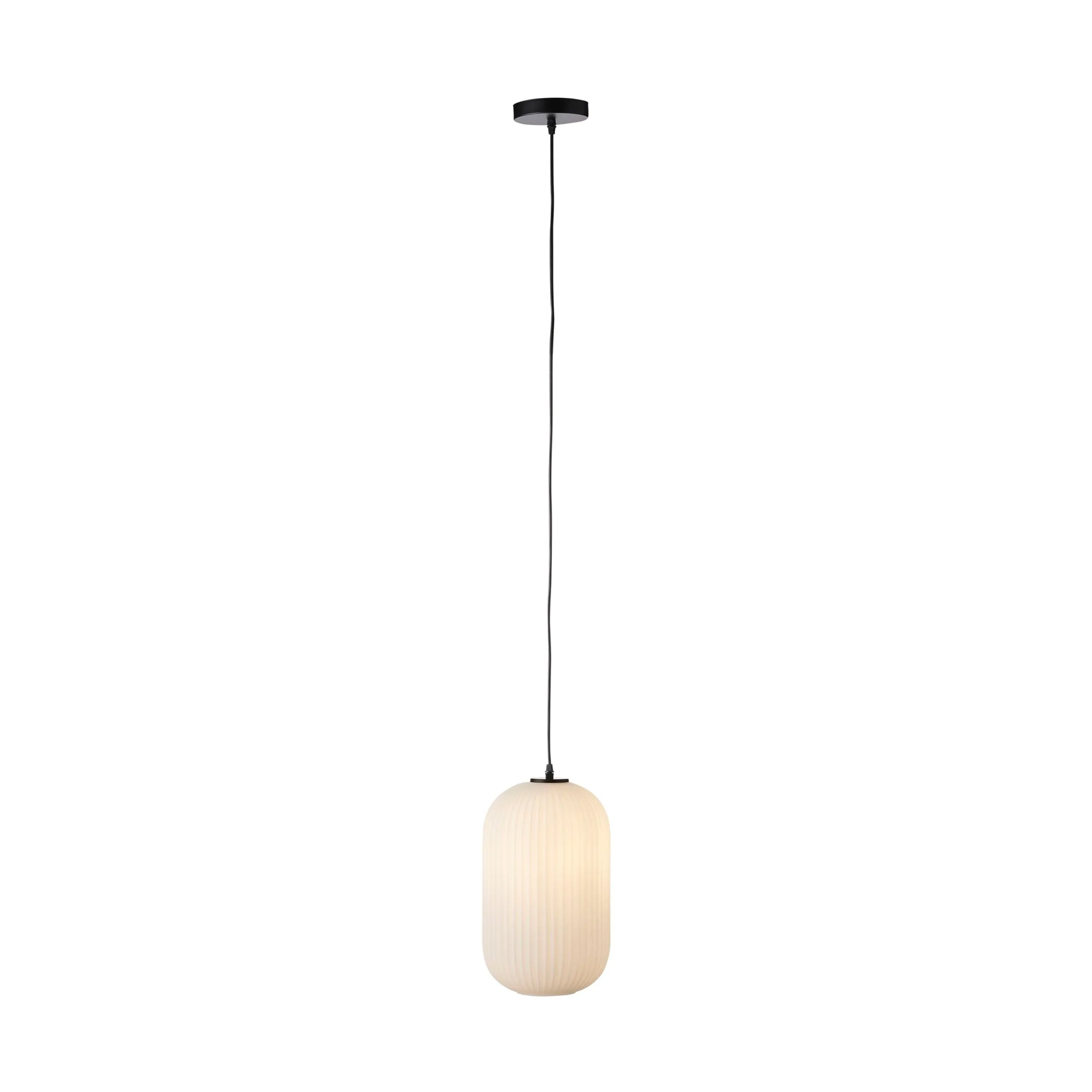 Treviso Fluted Glass Pendant White 150mm