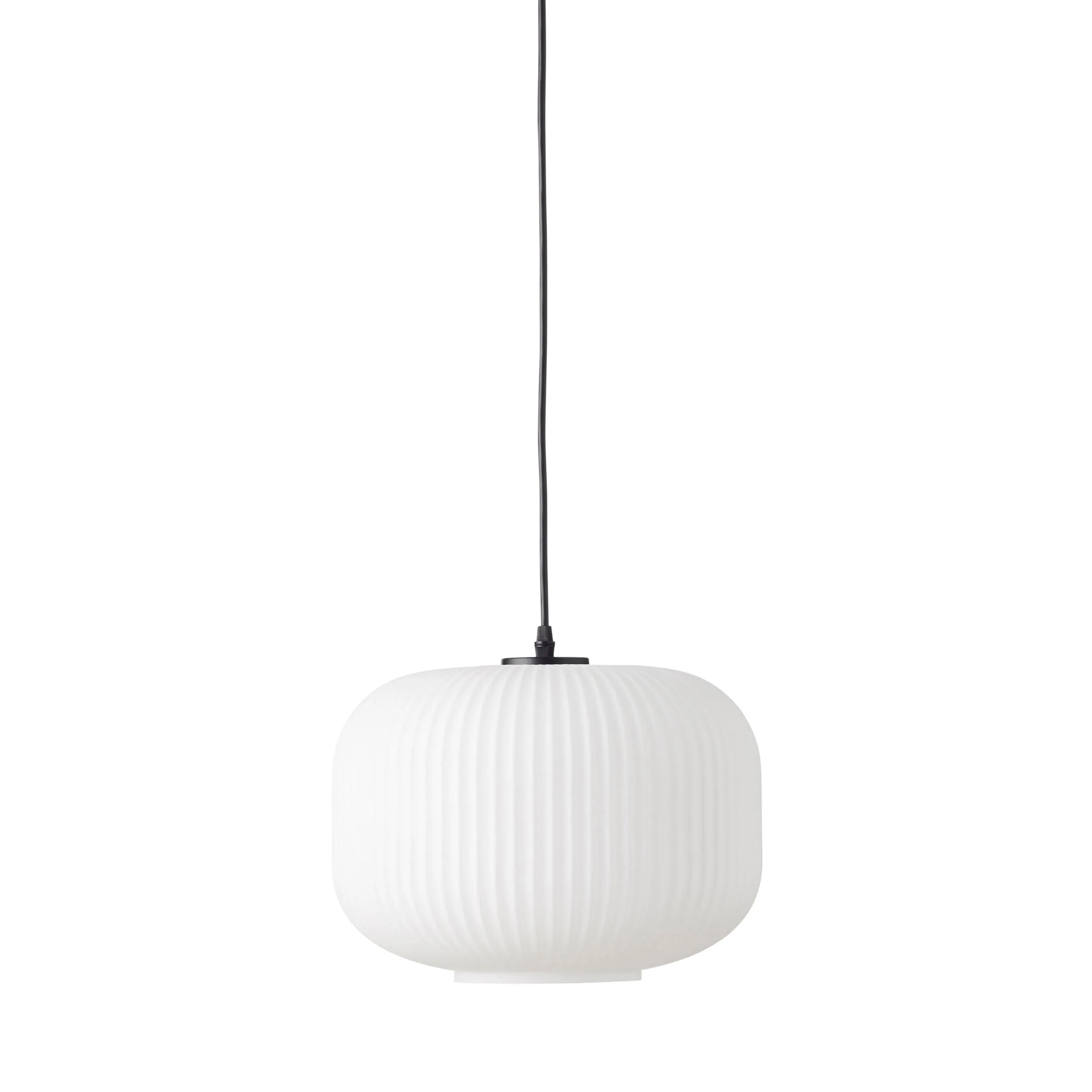 Treviso Fluted Glass Pendant White 300mm