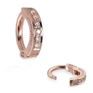 TummyToys® Classic Rose Gold Diamond Pave Sleeper